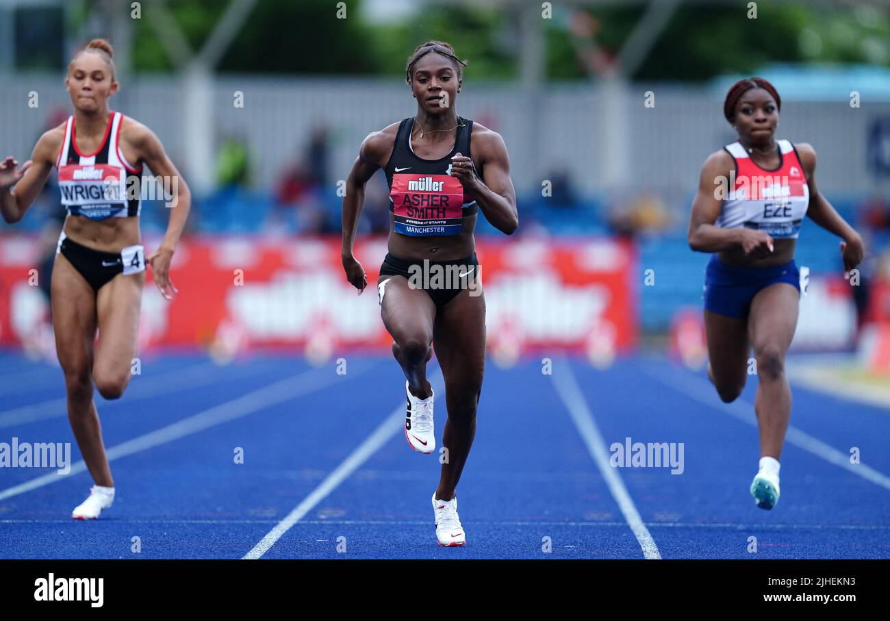 File photo datato 24-06-2022 della Gran Bretagna Dina Asher-Smith, che è un altro dei più grandi nomi dello sport britannico che sarà in competizione a Birmingham. Data di emissione: Lunedì 18 luglio 2022. Foto Stock