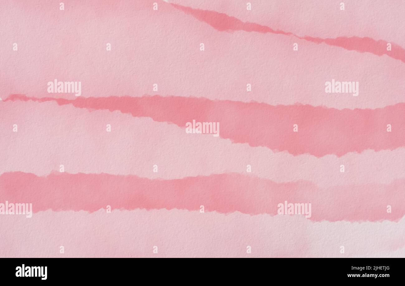 Acquerello rosa astratto su carta a grana. Disegno di stoke della spazzola dell'acquerello su carta a grana. Sfondo per carta di invito, doccia bambino, matrimoni. Pittura rosa Foto Stock