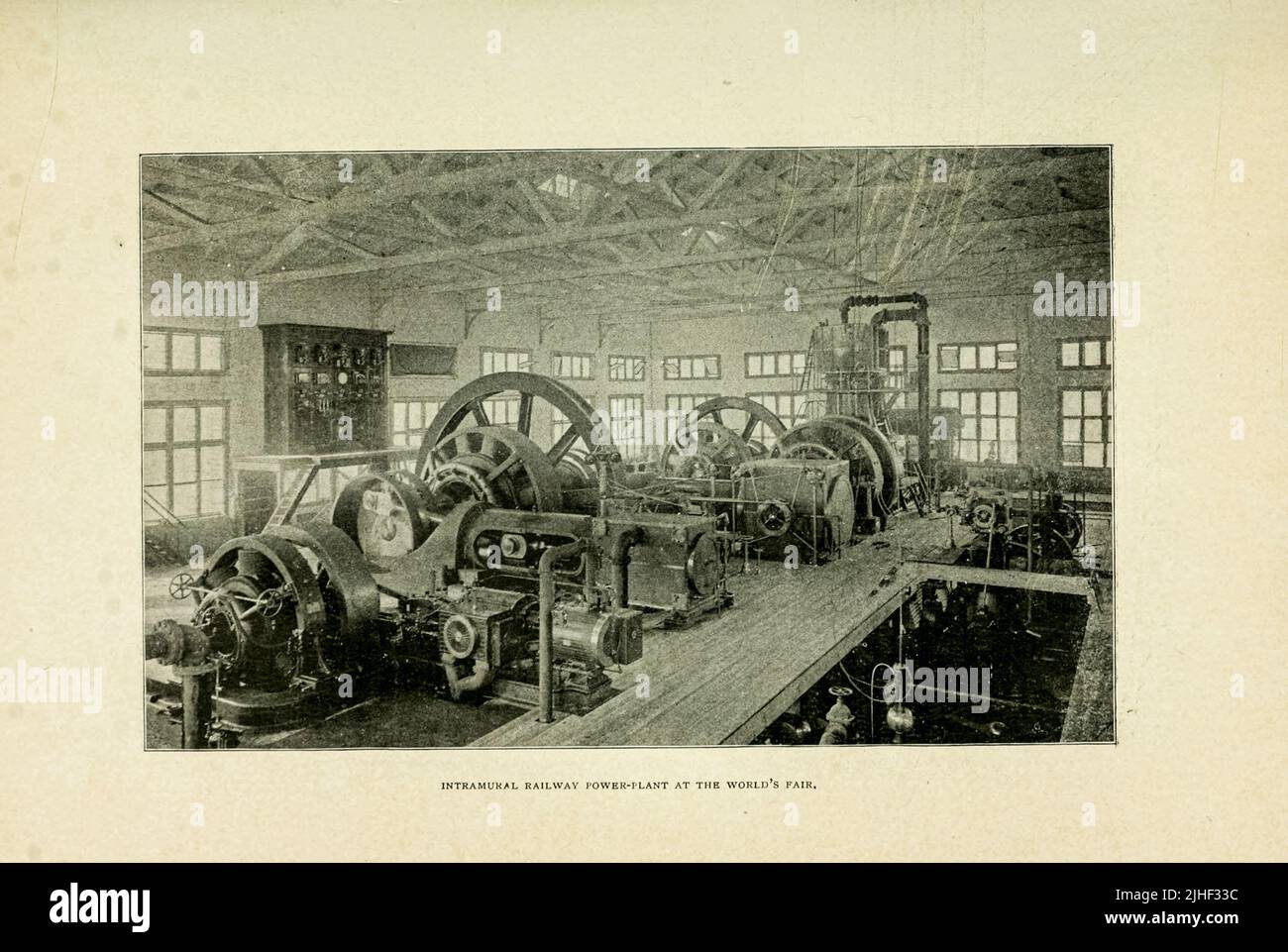 International Railway Power-Plant alla Fiera del mondo dall'articolo ' ENERGIA ELETTRICA ALLA FIERA DEL MONDO. ' Di Nelson W. Perry, E. M. di Factory and Industrial Management Magazine Volume 6 1891 Publisher New York [etc.] McGraw-Hill [ecc.] Foto Stock