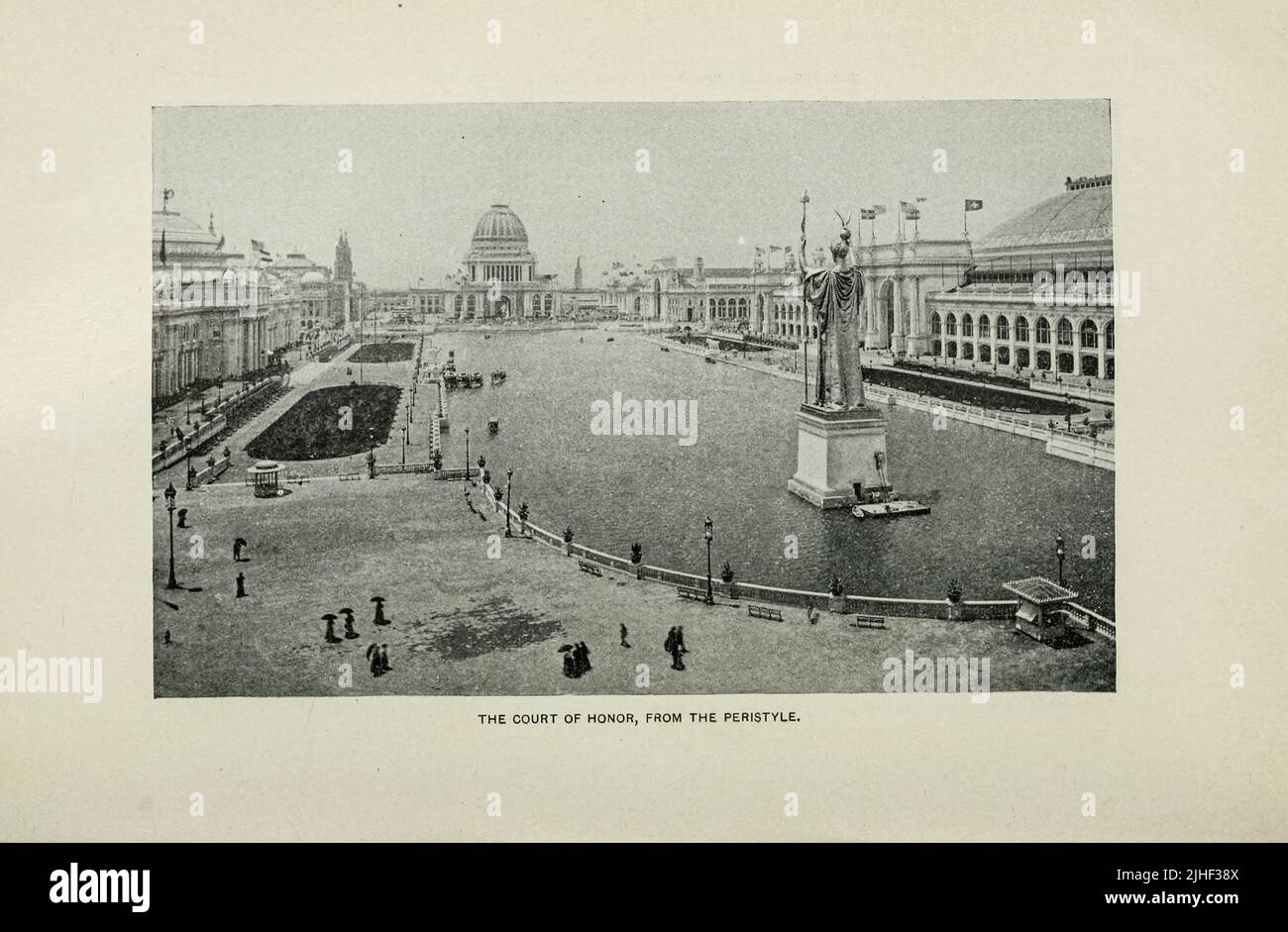 The Court of Honor from the Peristyle World's Columbian Exposition Chicago 1893 from Factory and industrial management Magazine Volume 6 1891 Publisher New York [etc.] McGraw-Hill [ecc.] Foto Stock