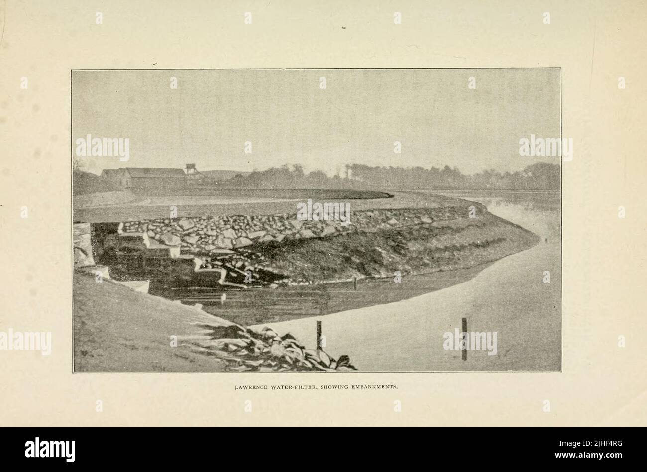Lawrence Water Filter che mostra gli sbarchi dall'articolo ' FILTRAZIONE DI SABBIA DI ACQUA POTABILE, PER LA RIMOZIONE DI MALATTIE CHE PRODUCONO GERMI.' Di George W. Fuller. Da Factory and industrial management Magazine Volume 6 1894 Publisher New York [etc.] McGraw-Hill [ecc.] Foto Stock
