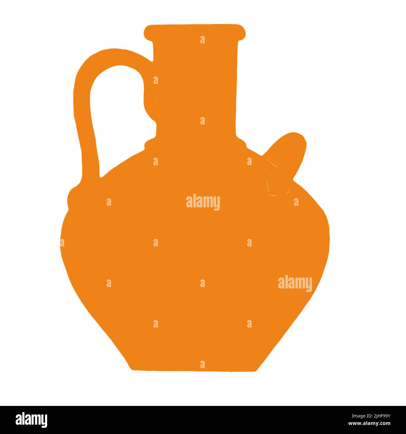 Un vaso greco, usato per contenere l'olio. Dal libro disegni e istruzioni per la decorazione della ceramica : in imitazione di greco, romano, egiziano, ed altri stili di vasi : con un elenco illustrato e descrittivo di soggetti da selezionare, mostrando dove possono essere ottenuti, insieme a tutti gli articoli richiesti per questo studio da S.W. Tilton and Company Data di pubblicazione 1877 Editore Boston : S.W. Tilton & Co. Foto Stock