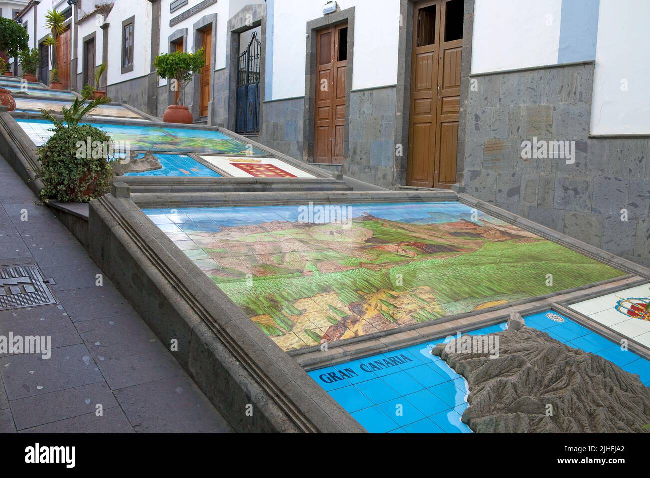Foto delle sette isole canarie, Firgas, Grand Canary, Isole Canarie, Spagna, Europa Foto Stock