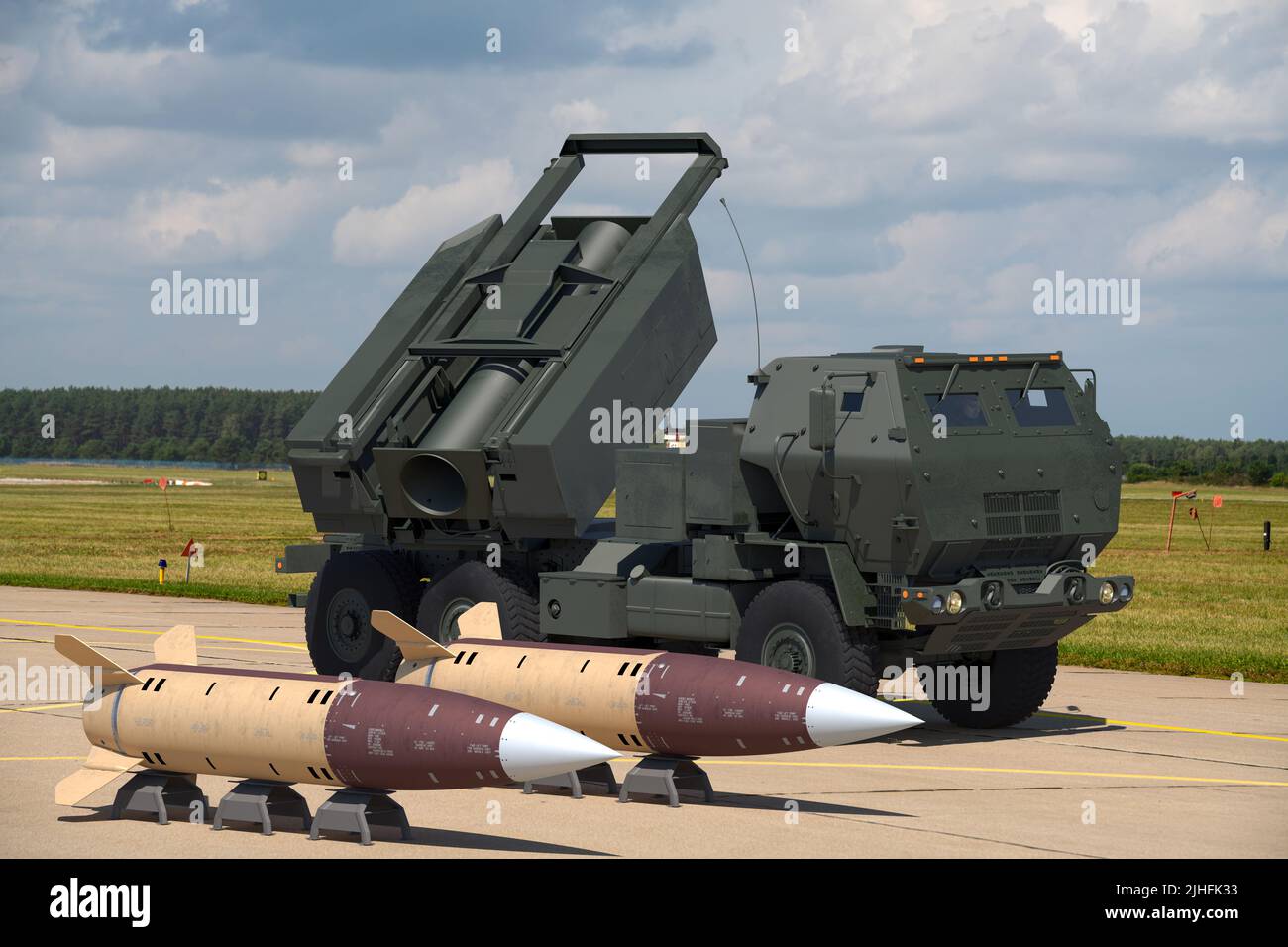 Lockheed M142 Engine High mobility artillery rocket system immagini e fotografie stock ad ...