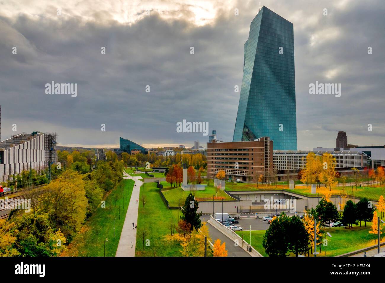 Sede della Banca centrale europea, Francoforte sul meno, Germania Foto Stock