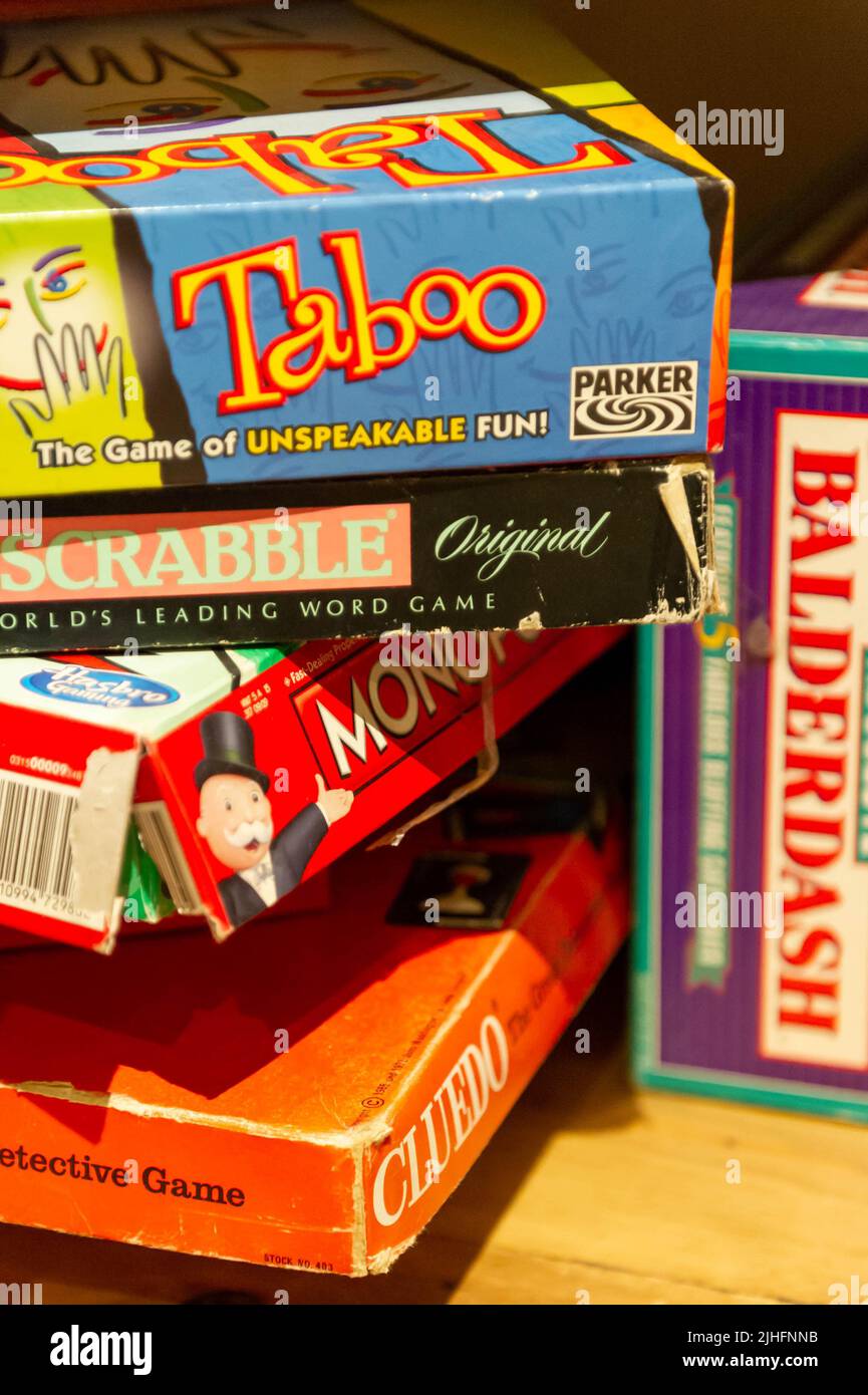 Giochi da tavolo popolari degli anni '70 Foto Stock