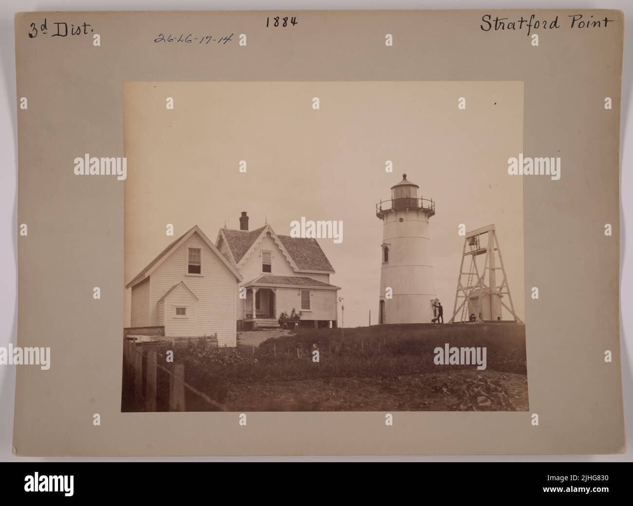 CT - Stratford Point. Stazione di luce di Stratford Point, Connecticut. Foto Stock