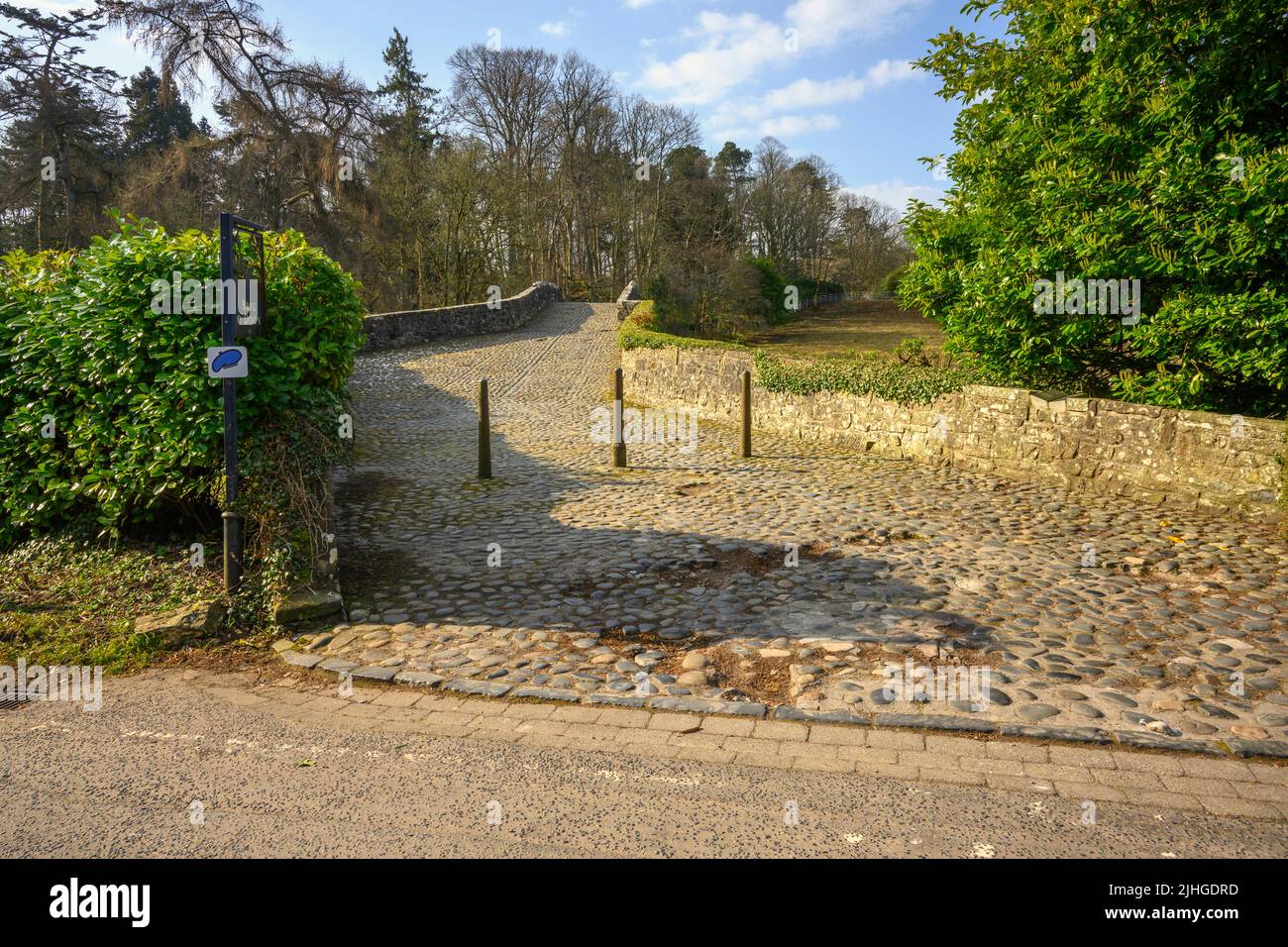 Il ponte di Briga o' Doon vicino ad Ayr, famoso da una poesia di Robbie Burns Foto Stock