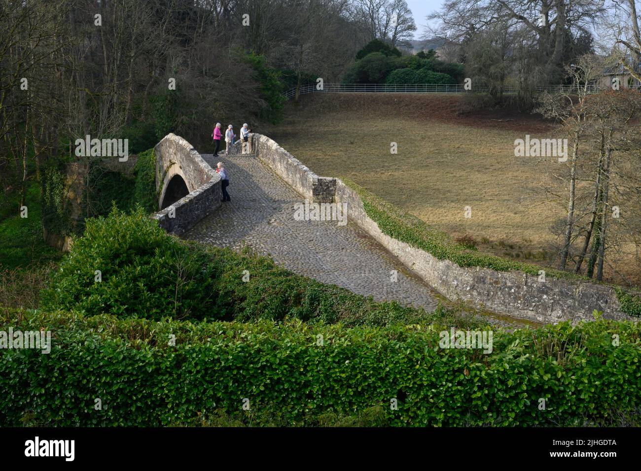 Il ponte di Briga o' Doon vicino ad Ayr, famoso da una poesia di Robbie Burns Foto Stock