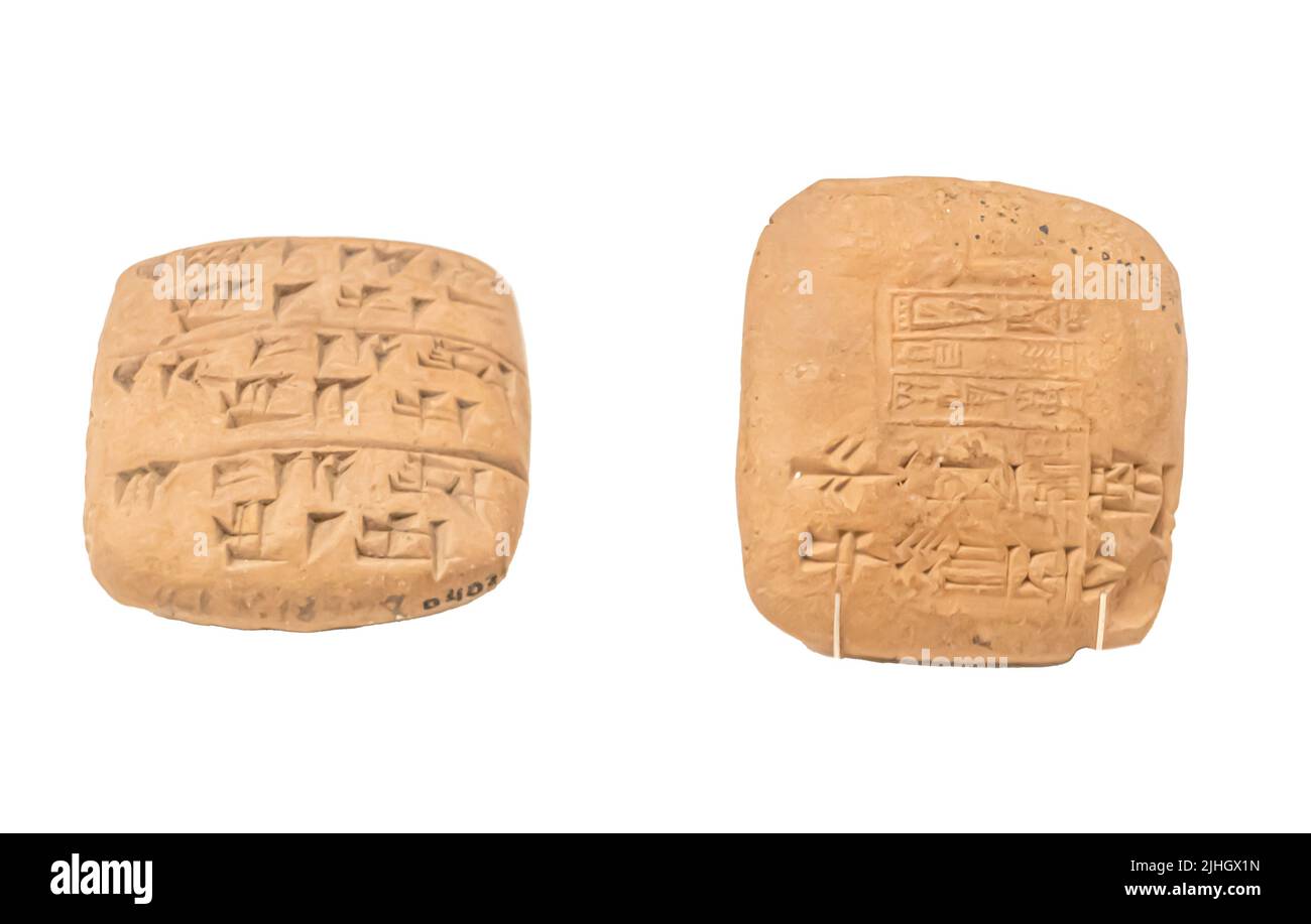 Tavoletta regata con documento amministrativo del periodo Ur 3. Umma. Foto Stock