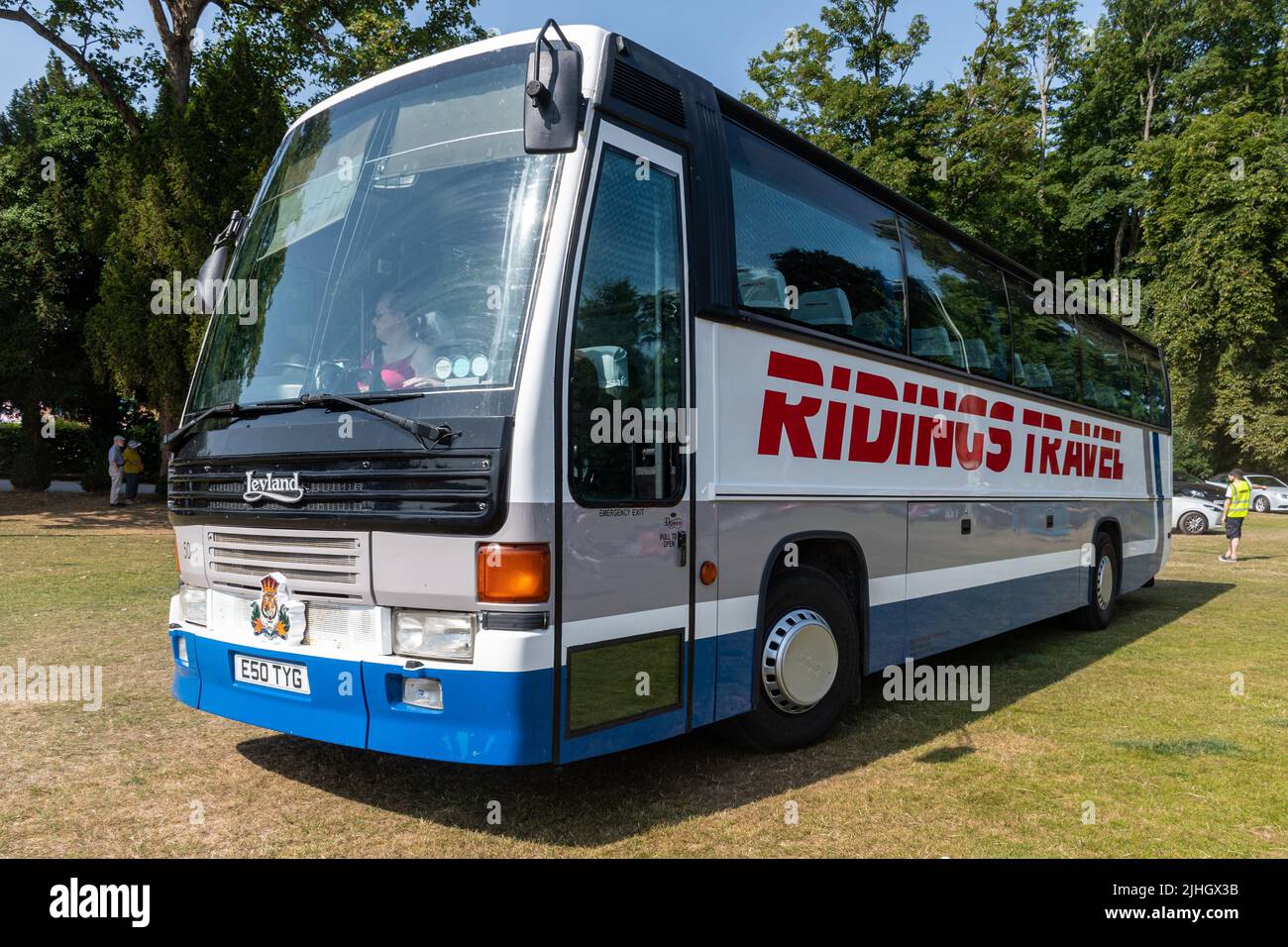 Ridings Travel Coach, un autobus Leyland prodotto nel 1988 Foto Stock