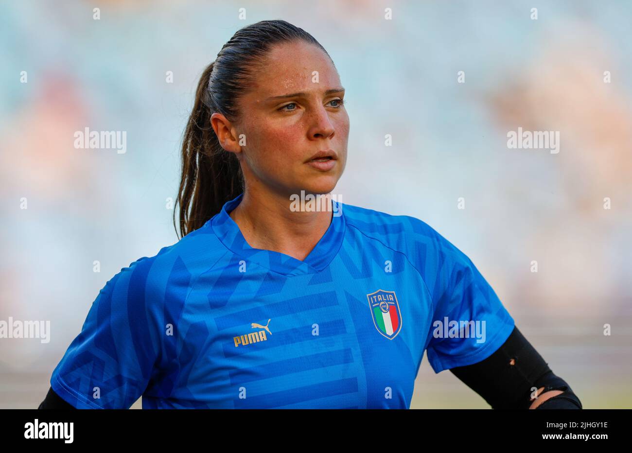 18th luglio 2022, Manchester City Academy, Manchester, Inghilterra: Womens European International Football, Italia contro Belgio: Portiere Laura Giuliani d'Italia Foto Stock