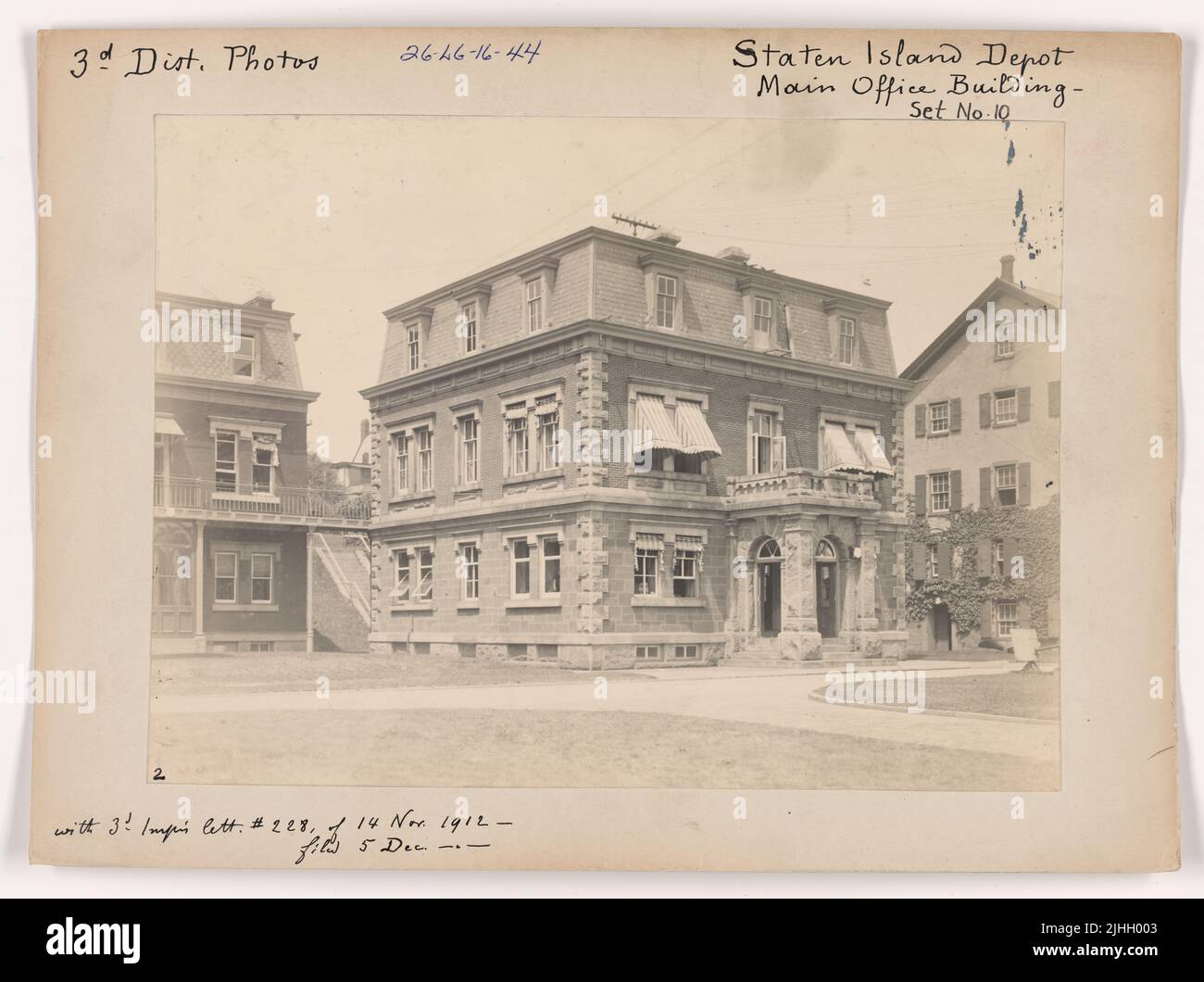 NY - Staten Island. Staten Island Depot, New York. Edificio principale degli uffici. Foto Stock