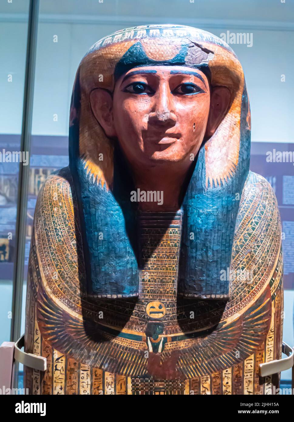 Bara interna di Babat - Dinastia 36 - c 620 - 580 AC - Egitto - necropoli tebana - legno, gesso; dipinto Foto Stock