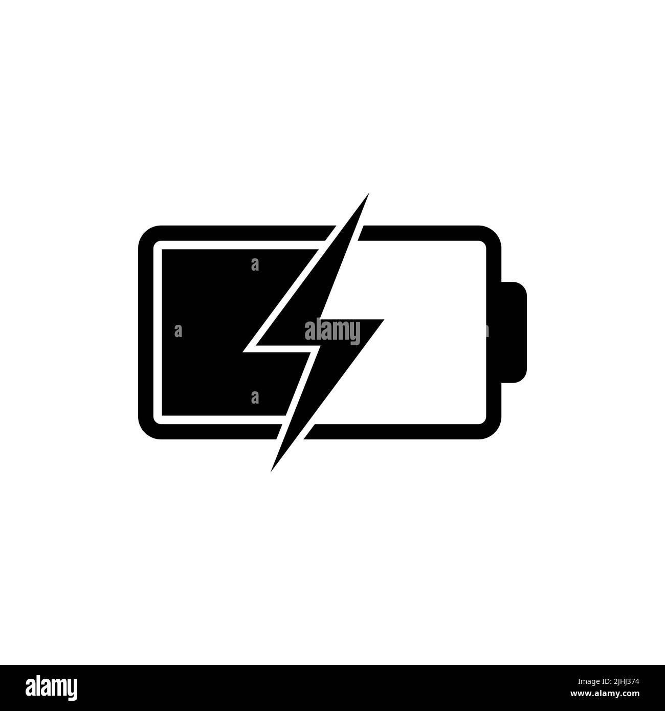 Icona accumulatore, icona batteria isolata su sfondo bianco. Illustrazione vettoriale Illustrazione Vettoriale