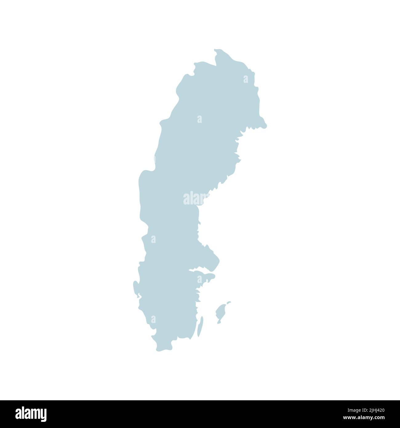 Mappa della Svezia illustrazione vettoriale Illustrazione Vettoriale