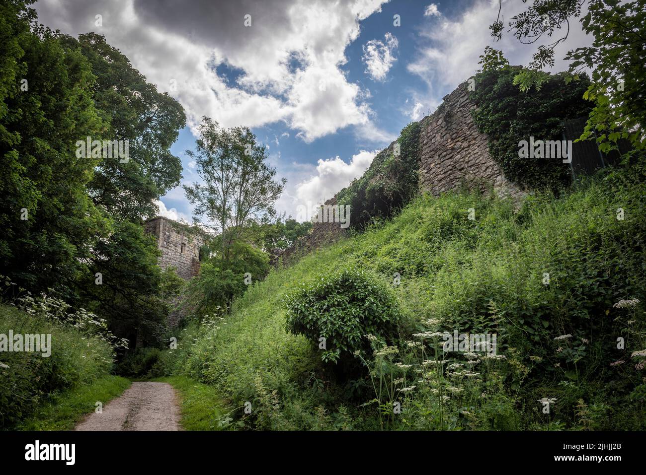 Pickering Castle nel North Yorkshire, Regno Unito Foto Stock
