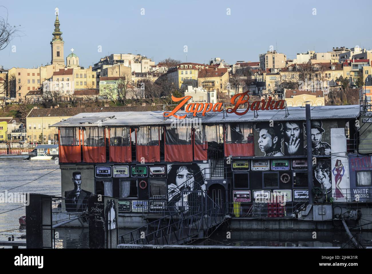 Belgrado: Riva del fiume Sava. Serbia Foto Stock