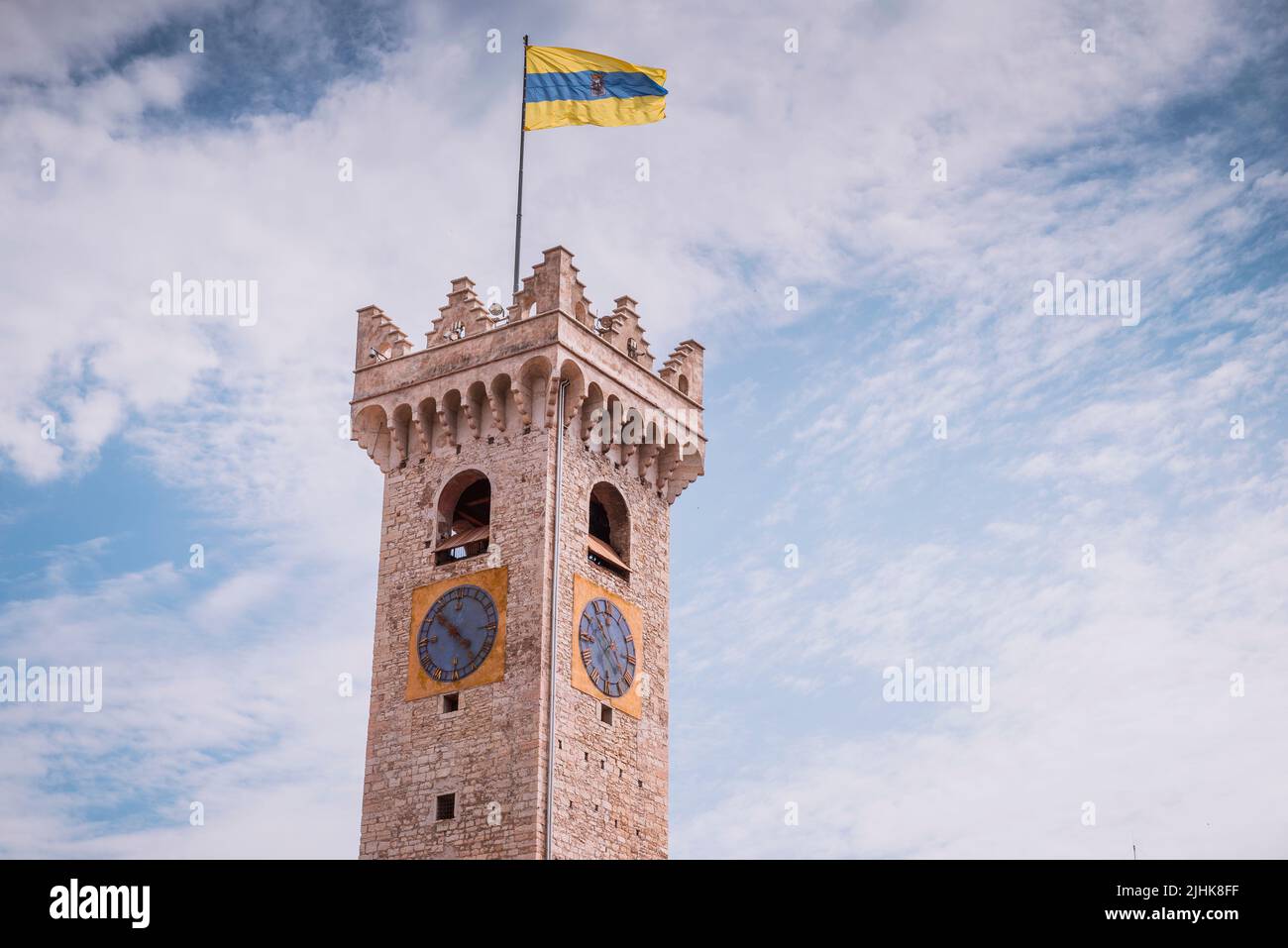 La Torre Civica in Piazza del Duomo. Trento ,Trentino, Trentino-Alto Adige/Südtirol, Italia, Europa Foto Stock