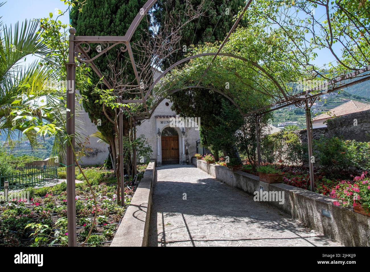 Palazzo Comunale la bellissima città di Ravello sulla Costiera Amalfitana. Foto Stock