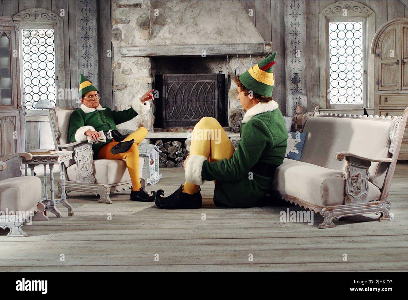 BOB NEWHART, Will Ferrell, Elf, 2003 Foto Stock