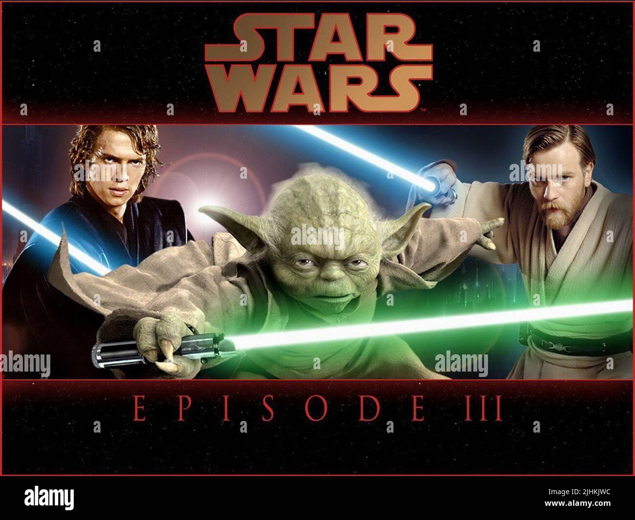 HAYDEN CHRISTENSEN, YODA, EWAN MCGREGOR, STAR WARS: EPISODIO III - VENDETTA DEL SITH, 2005 Foto Stock