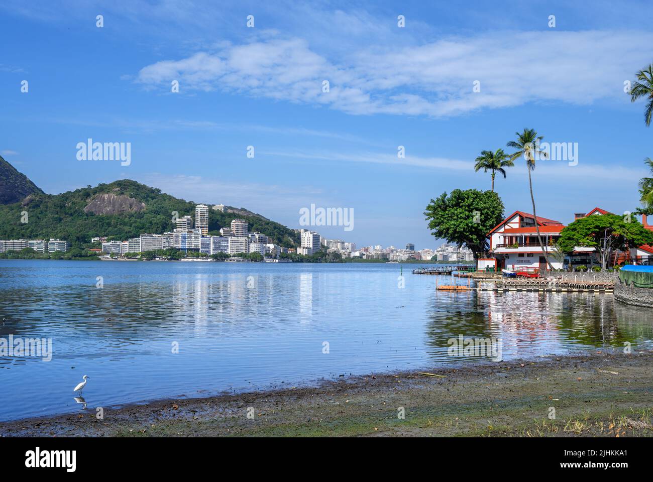 Lagoa Rodrigo de Freitas, Lagoa, Rio de Janeiro, Brasile Foto Stock