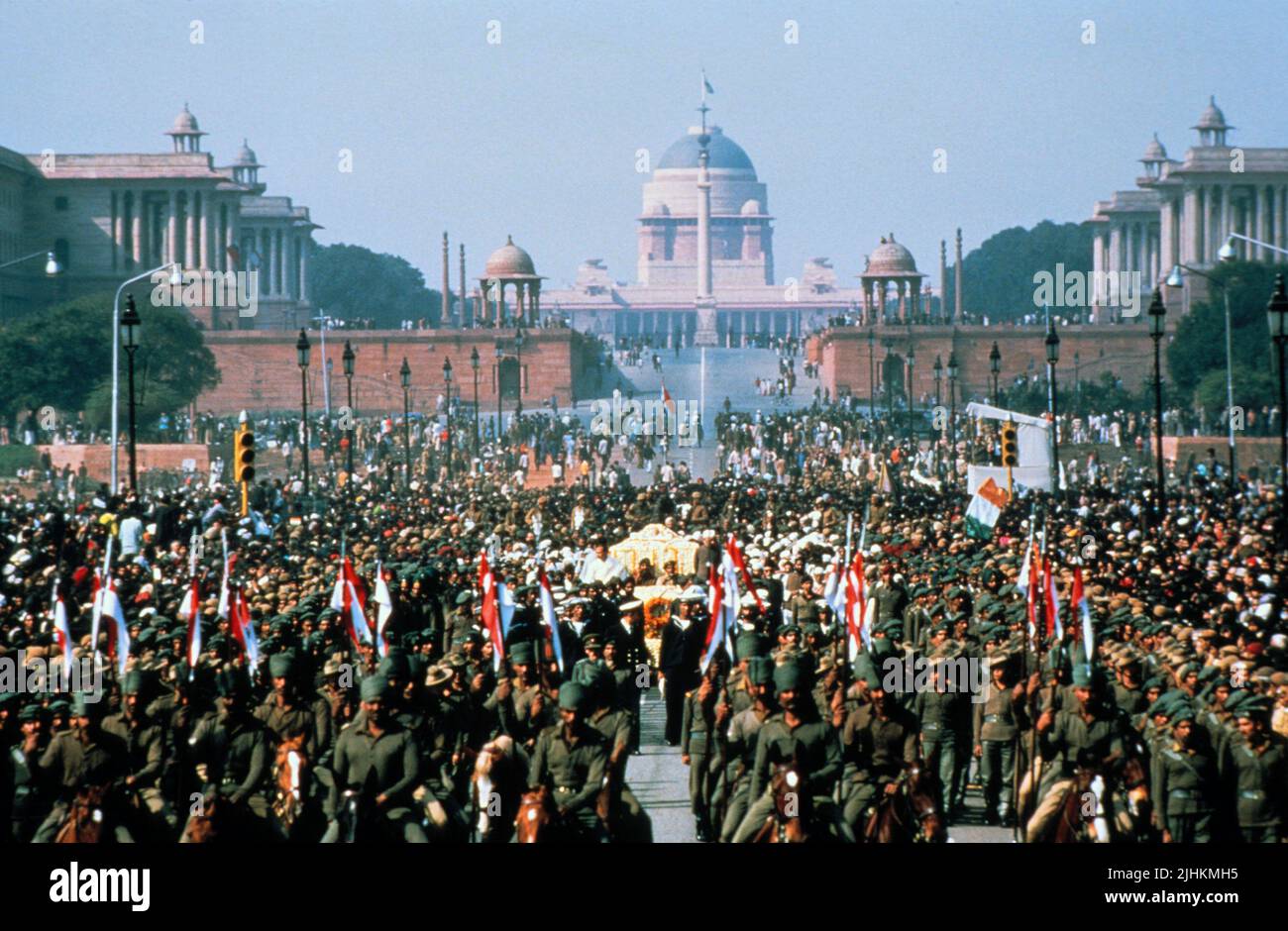 Scena funebre, Gandhi, 1982 Foto Stock