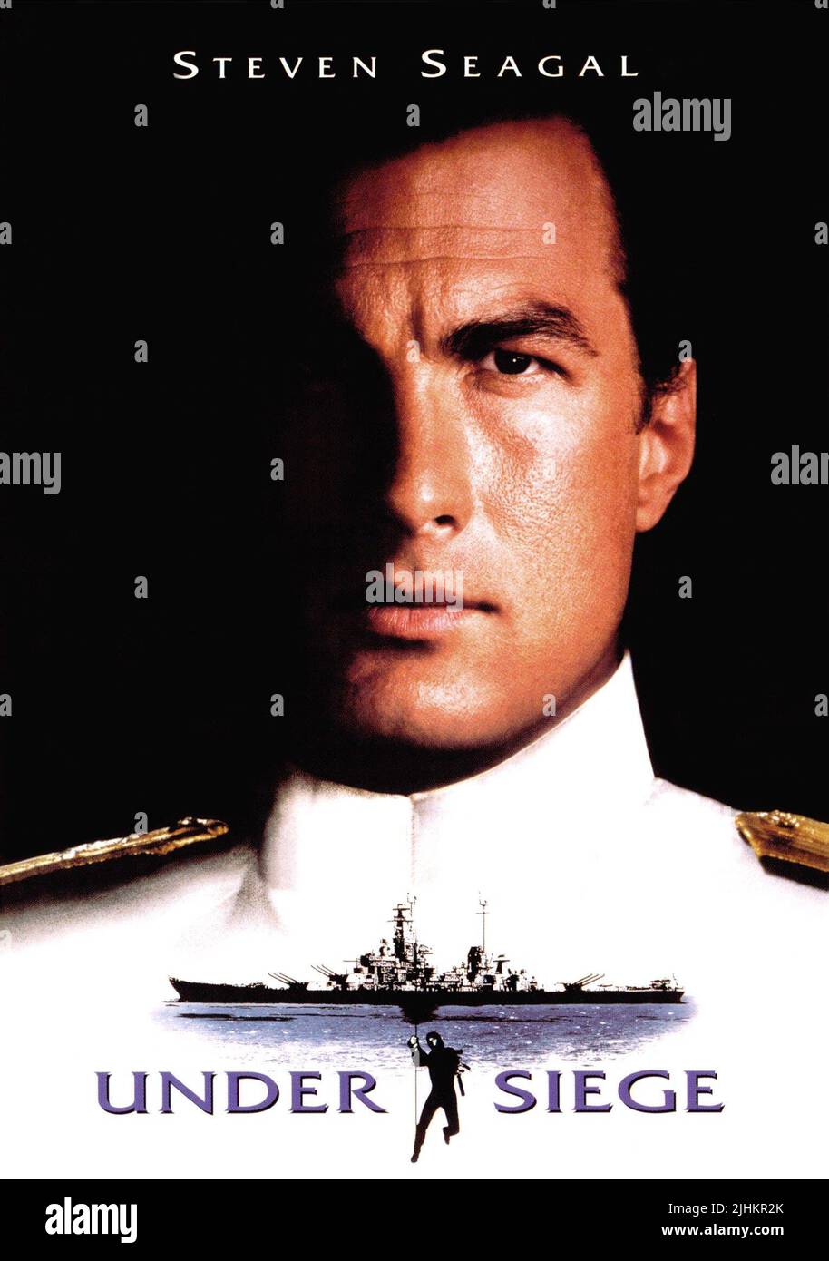 STEVEN SEAGAL POSTER, sotto assedio, 1992 Foto Stock