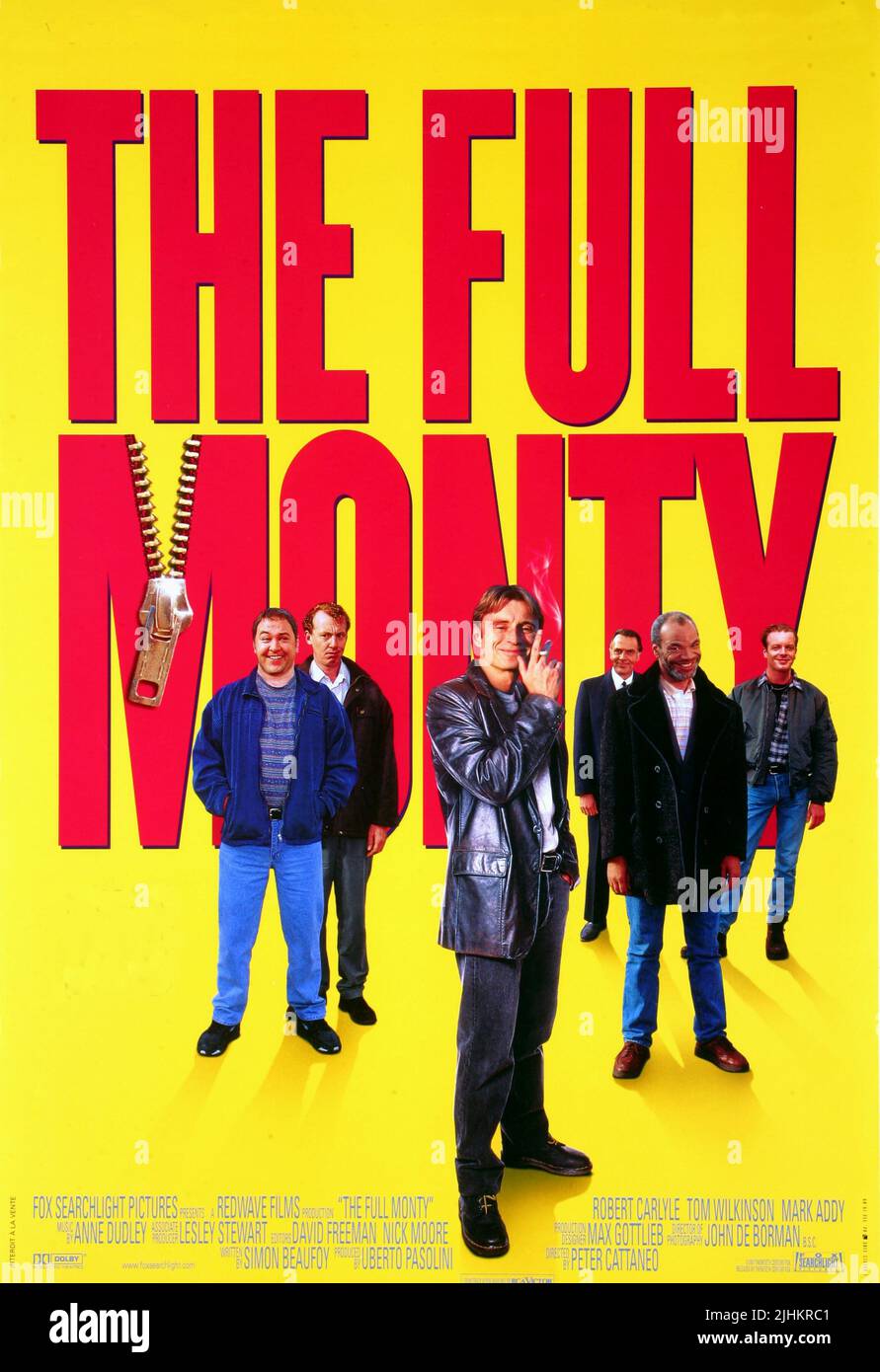 POSTER DEL FILM, Full Monty, 1997 Foto Stock