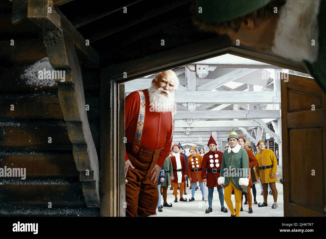 ED ASNER, Peter Billingsley, BOB NEWHART, Elf, 2003 Foto Stock