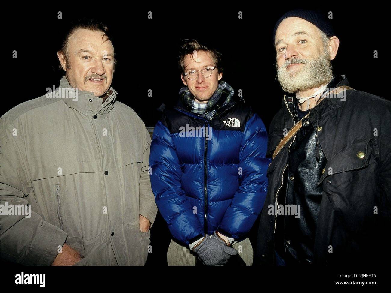 GENE HACKMAN, WES ANDERSON, BILL MURRAY, THE ROYAL TENENBAUMS, 2001 Foto Stock