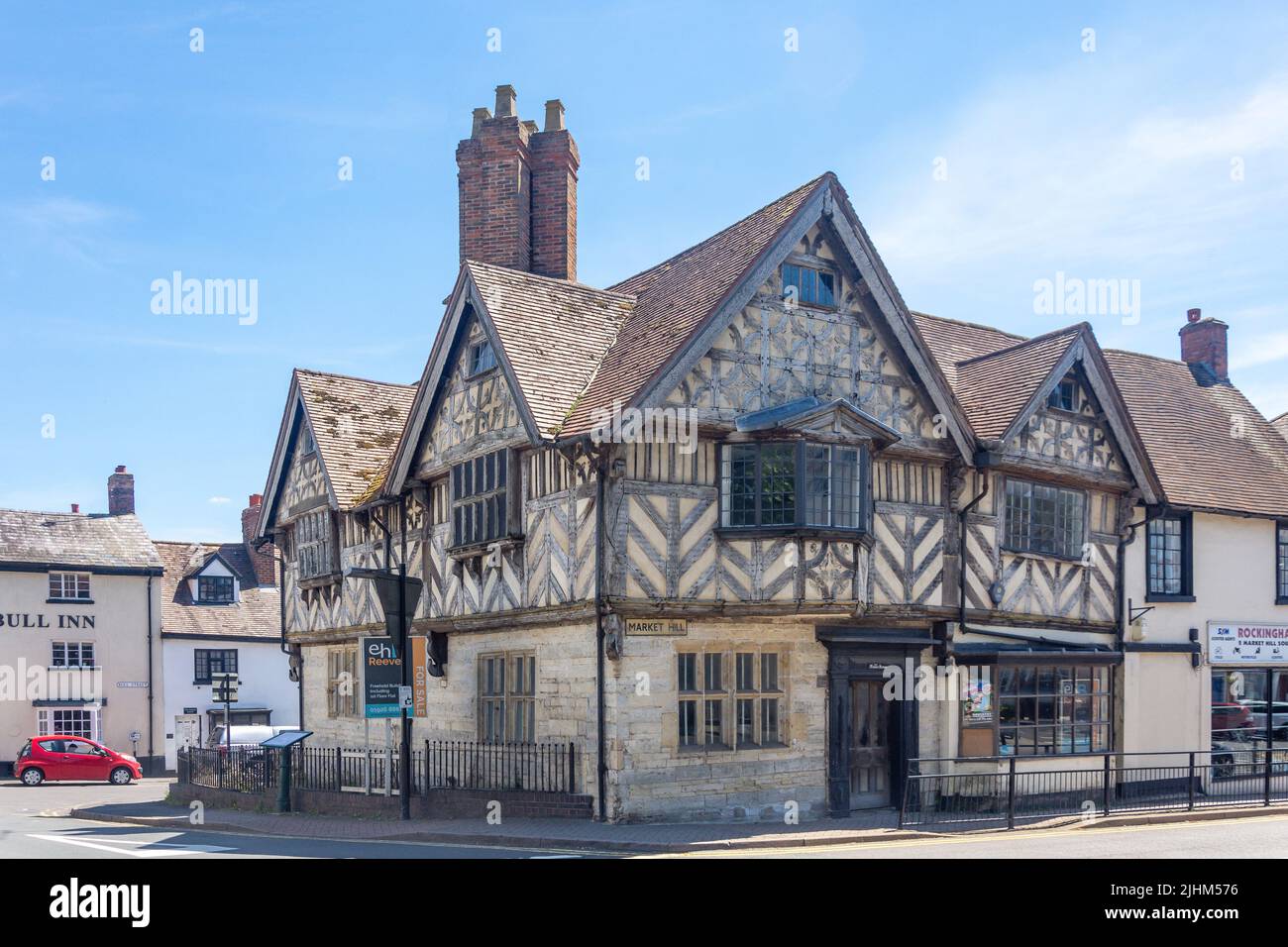 Xvi secolo la casa padronale, la Collina di Mercato, Southam, Warwickshire, Inghilterra, Regno Unito Foto Stock
