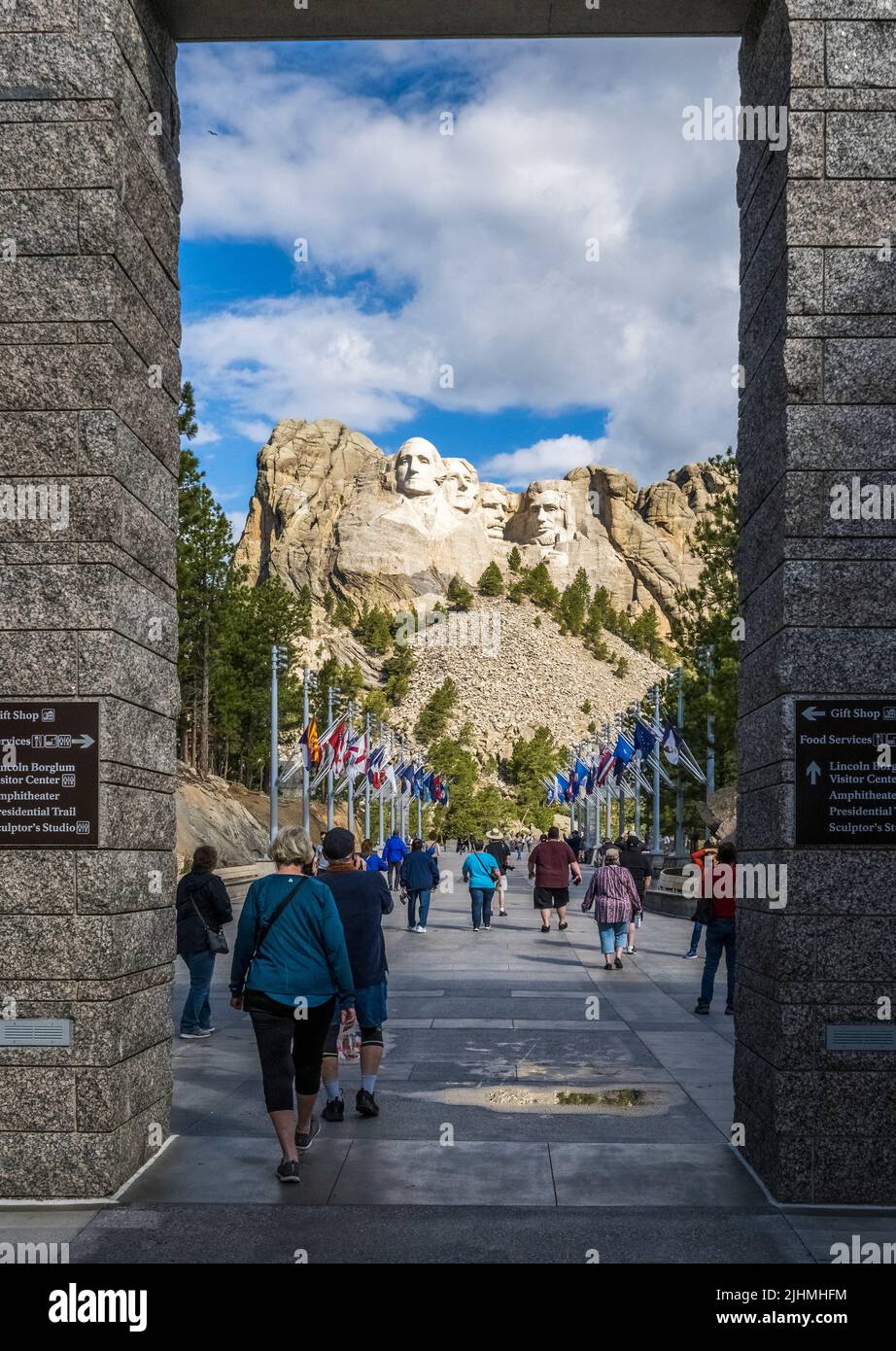 Mount Rushmore National Memorial nelle Black Hills del South Dakota USA Foto Stock