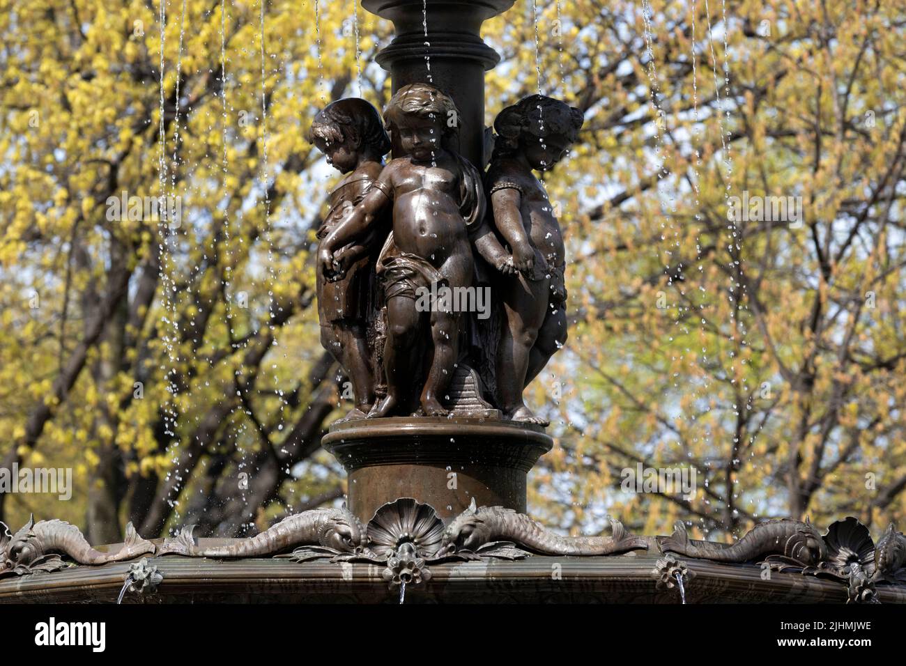 Dettaglio della Fontana del birrificio, Boston Common Foto Stock