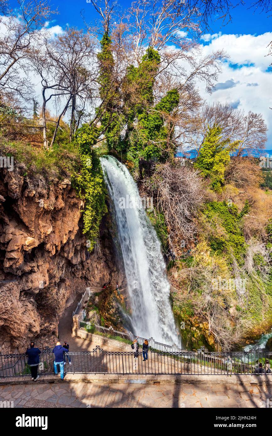 Karanos, la più grande tra le cascate di Edessa, Pella, Macedonia, Grecia. Foto Stock