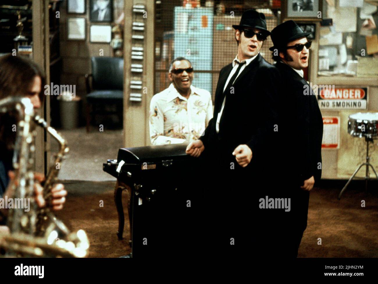 RAY CHARLES, dan aykroyd, John Belushi, i Blues Brothers, 1980 Foto Stock