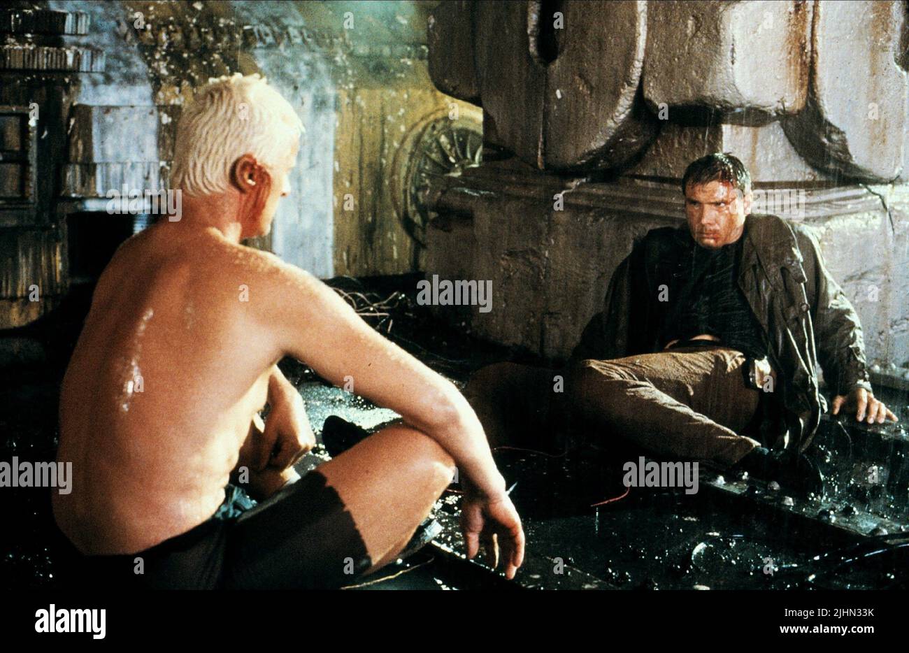RUTGER HAUER, Harrison Ford, BLADE RUNNER, 1982 Foto Stock
