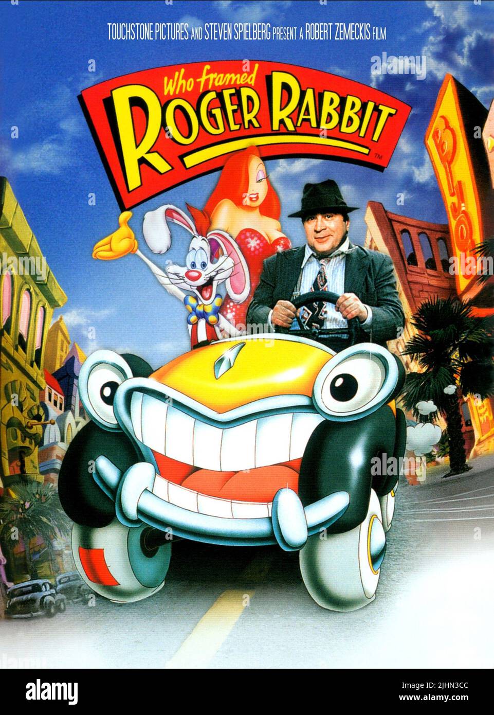 BOB HOSKINS, Jessica Rabbit, Roger Rabbit, Chi ha incastrato Roger Rabbit, 1988 Foto Stock