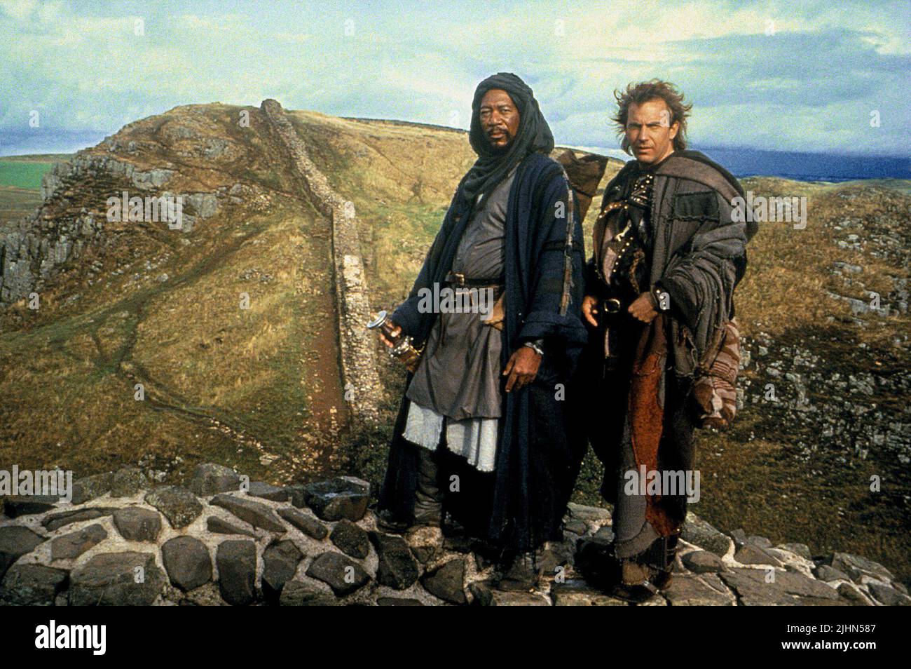 MORGAN FREEMAN, Kevin Costner, Robin Hood il principe dei ladri, 1991 Foto Stock