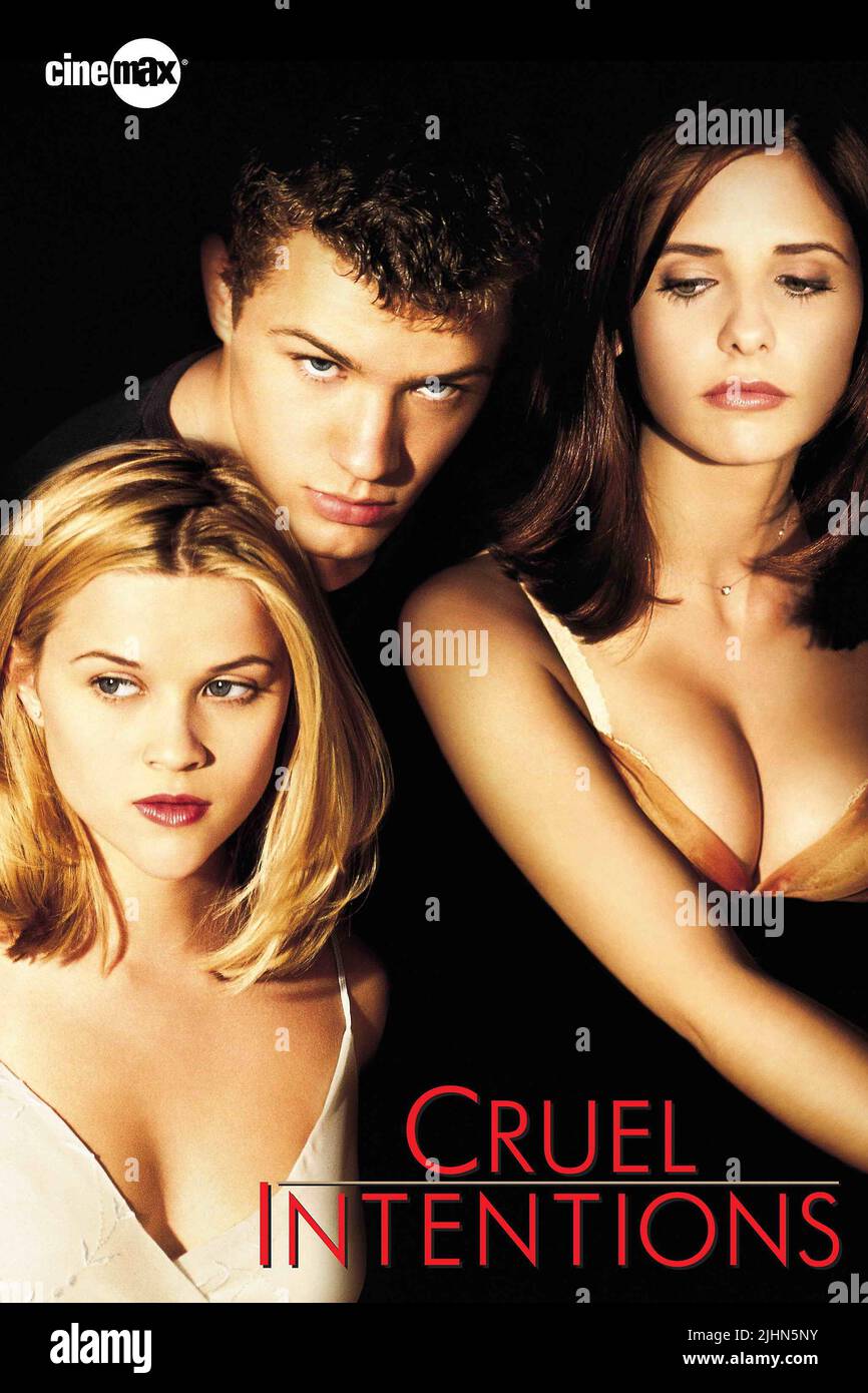 RYAN PHILLIPPE, Sarah Michelle Gellar, Reese Witherspoon POSTER, Cruel Intentions, 1999 Foto Stock