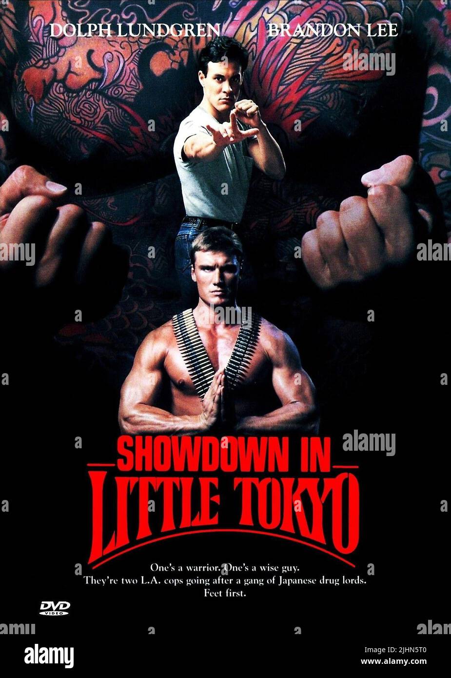 BRANDON LEE, DOLPH LUNDGREN POSTER, SHOWDOWN IN Little Tokyo, 1991 Foto Stock