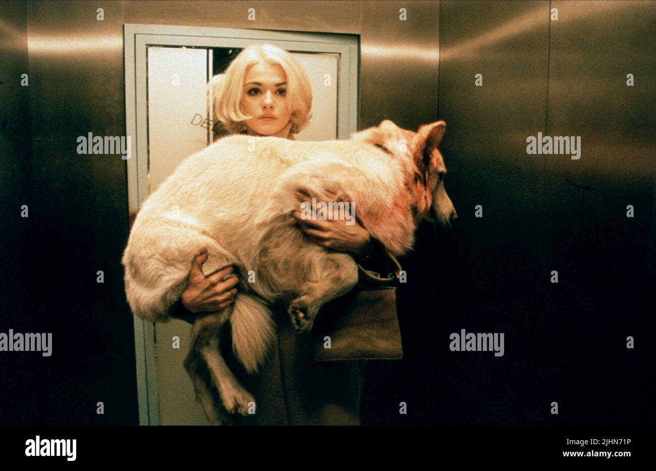 RACHEL WEISZ HOLDING cane, bellissime creature, 2000 Foto Stock