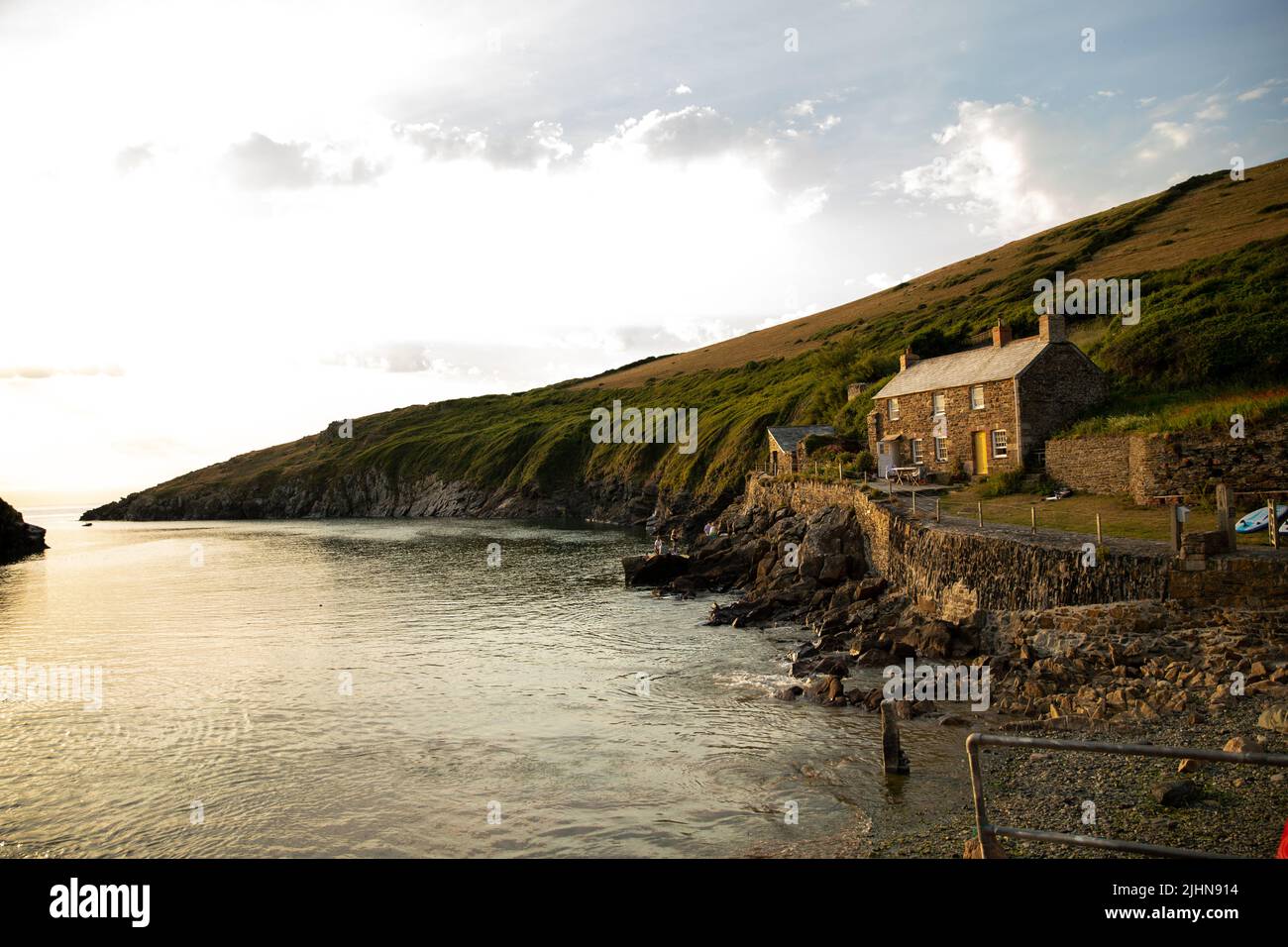 Port Quin Paesaggio in Cornovaglia Foto Stock