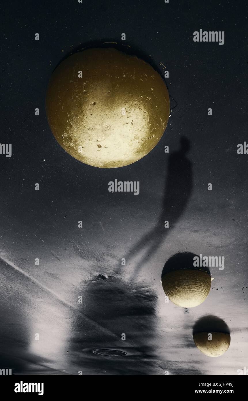 Sfilata di pianeti. Il creatore del mondo tra i suoi bambini di cervello. Foto Stock