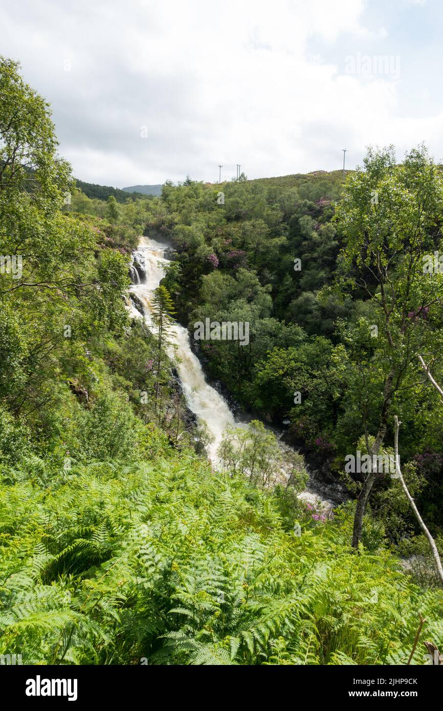 Inchree Falls, Glen Righ, North Ballachulish, Fort William, Scozia, REGNO UNITO. Foto Stock