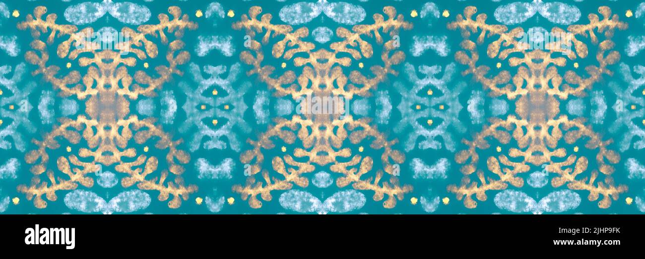 Ceramica italiana. Acquerello delle piastrelle in Italia. Mosaico moderno marocchino. Texture retrò spagnola. Mosaico portoghese senza giunture. Ornamento in maiolica floreale. Acqua Foto Stock