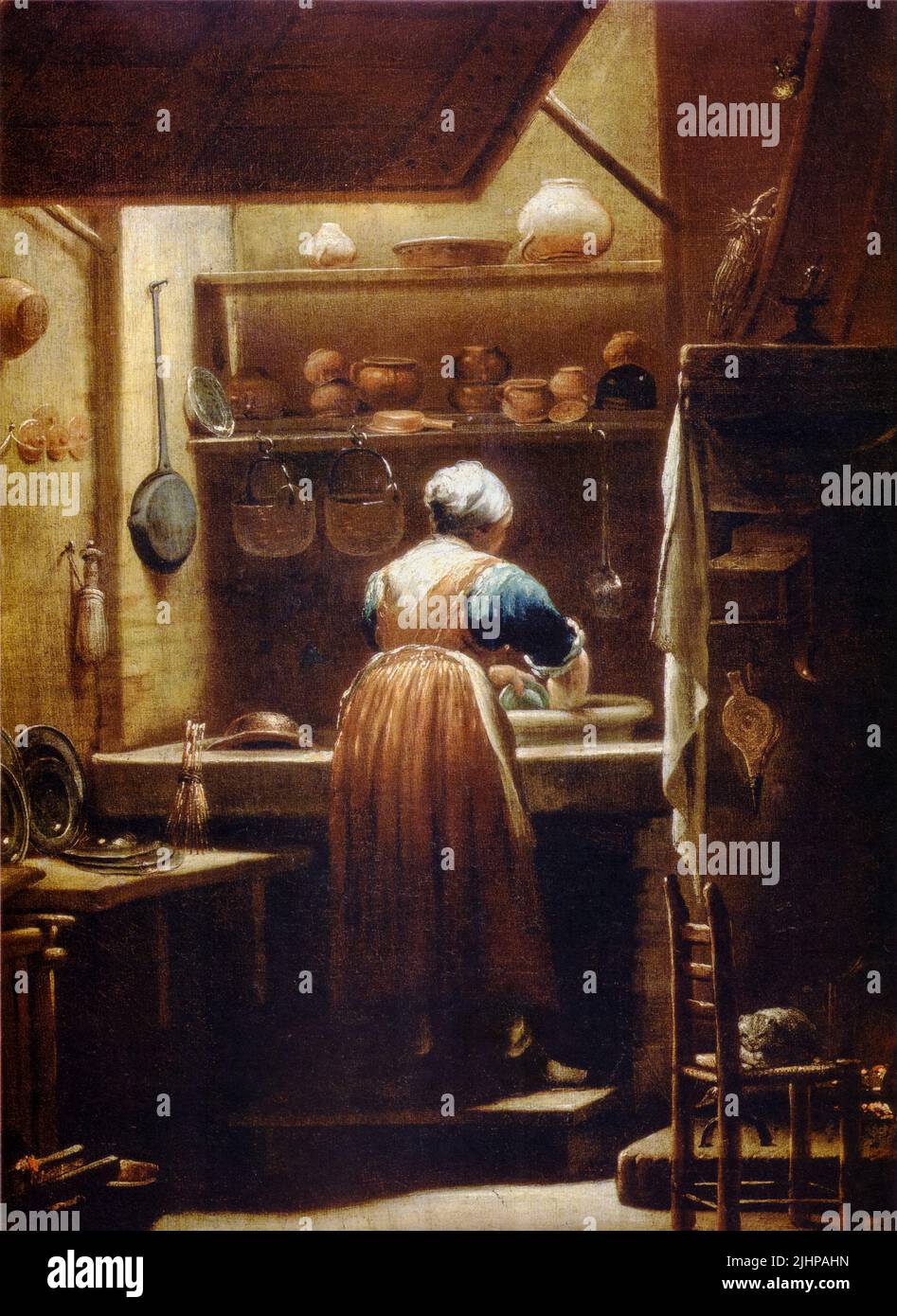 Giuseppe Maria Crespi, pittura, la Sguattera, olio su tela, 1710-1715 Foto Stock