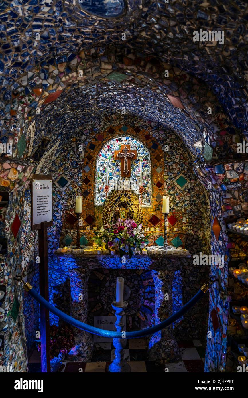 Alter della piccola cappella di st Andrews guernsey Foto Stock