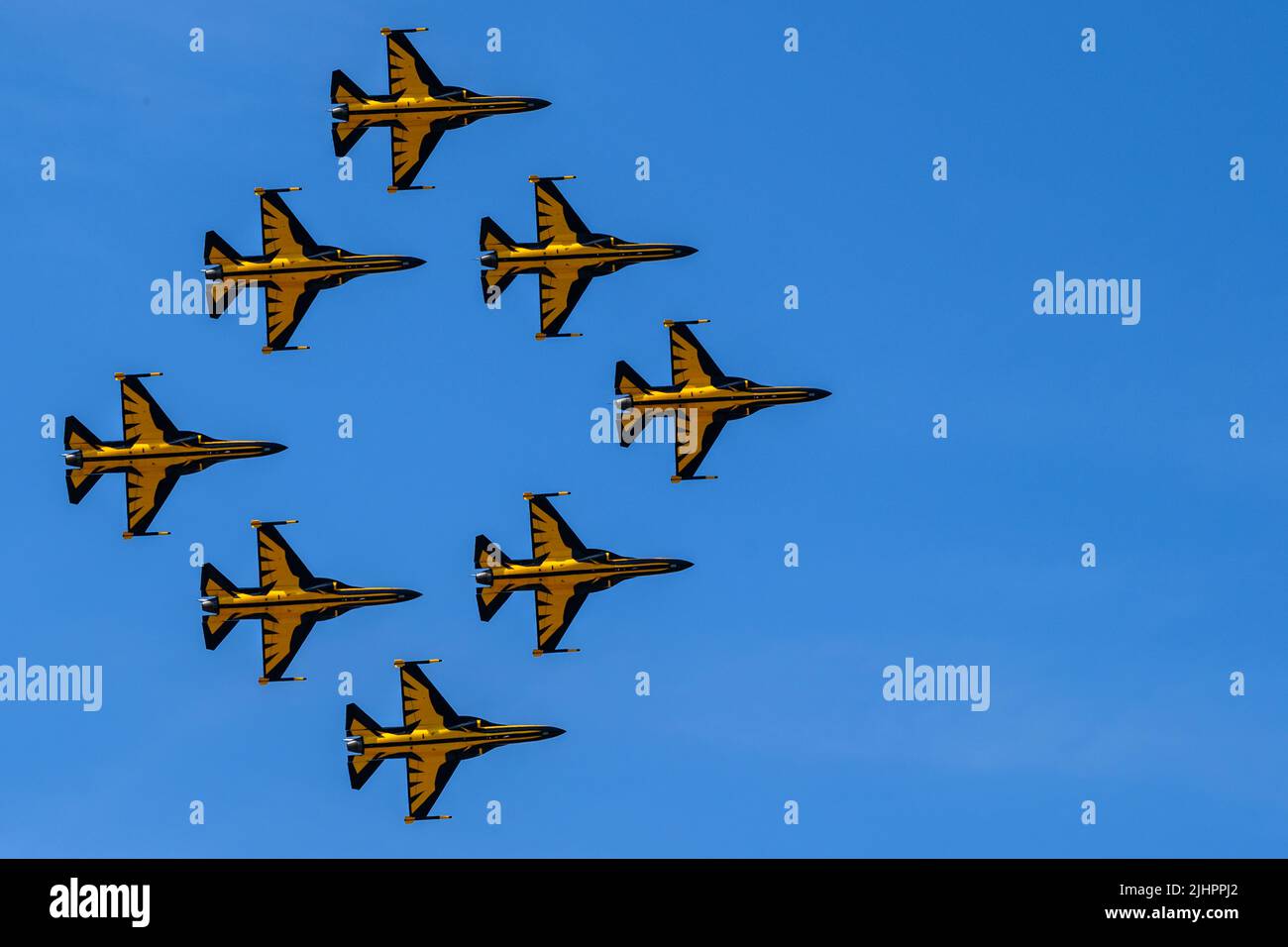 Team di visualizzazione delle aquile nere coreane Foto Stock